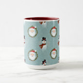 Santa And Frosty Christmas Mug Mok (Midden)