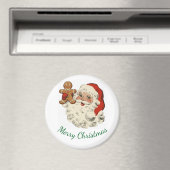 Santa And Gingerbread Man Magnet (Insitu (Vaatwasser))