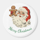 Santa And Gingerbread Man Magnet (Voorkant)