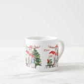 Santa and Helpers Persoonlijke Kinder kerstMok Espresso Kop (Voorkant rechts)