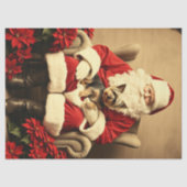 Santa and his friend the Yorkshire Tissuepapier (Voorkant)