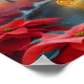 Santa and His Reindeer Flying in the Sky Poster (Hoek)