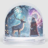 Santa and his Reindeer on Christmas Eve magic Sneeuwbol (Achterkant)