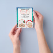 Santa and Mrs Claus Drive Thru Kerstfeestdag Flyer (Hand)