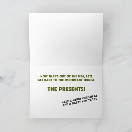 Santa and Presents Card Feestdagen Kaart (Binnen)