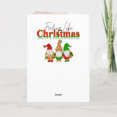 Santa and Reindeer at Beach Personalized Christmas Feestdagen Kaart (Achterkant)