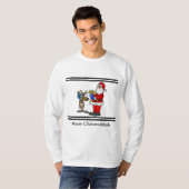 Santa and Reindeer Chrismukkah T-shirt (Voorkant volledig)