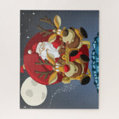 Santa and Reindeer Puzzle Legpuzzel (Verticaal)