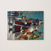 Santa and Reindeer Puzzle Legpuzzel (Horizontaal)