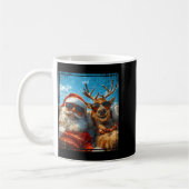 Santa And Reindeer Selfie Funny Christmas Vacation Koffiemok (Links)