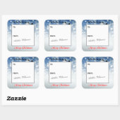 Santa and Reindeer Snowflakes Gift Label (Vel)