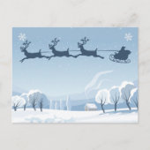 Santa and Reindeer Winter Christmas  Briefkaart (Voorkant)
