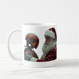santa and robo elf koffiemok