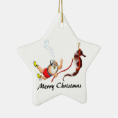 Santa and Seahorse Star Ornament (Rechts)