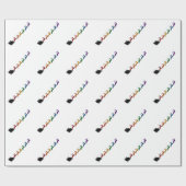 Santa and Sleigh met LGBTQ Pride Rainbow Reindeer Cadeaupapier (Vlak)