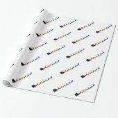 Santa and Sleigh met LGBTQ Pride Rainbow Reindeer Cadeaupapier (Uitgerold)