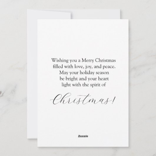 Santa and Snowman Feestdagenkaart (Achterkant)