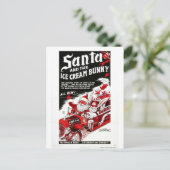 SANTA AND THE ICE CREAM BUNNY BRIEFKAART (Staand voorkant)
