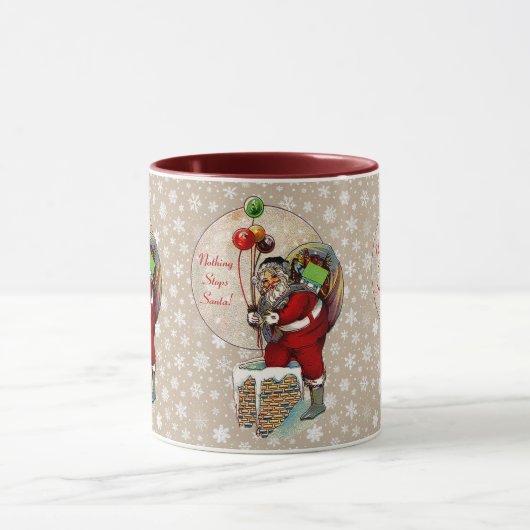 Santa and the Narrow Chimney Ceramic Mok (Midden)