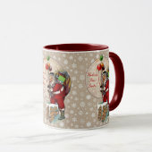 Santa and the Narrow Chimney Ceramic Mok (Voorkant rechts)