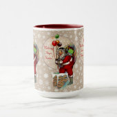 Santa and the Narrow Chimney Ceramic Mok (Midden)