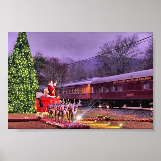 Santa and The Polar Express Poster (Voorkant)