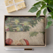  Santa, Angel, Holly & Muziekcollage Tissuepapier (Geschenk)