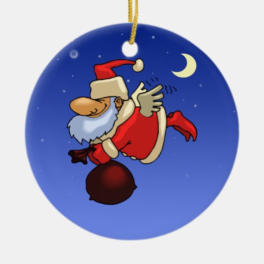 Santa Angel Keramisch Ornament (Voorkant)