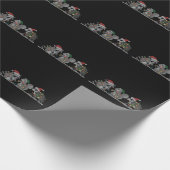 Santa Animals Xmas Silly Racoon Opossum Squirrel Cadeaupapier (Hoek)