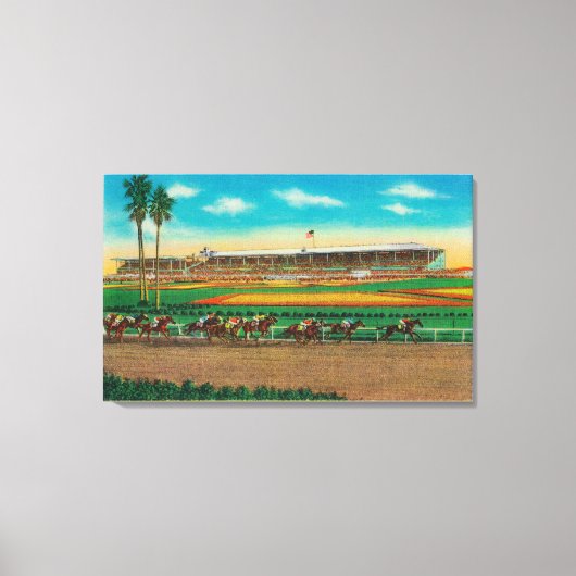Santa Anita Park Horse Races Arcadia, CA Canvas Afdruk (Voorkant)