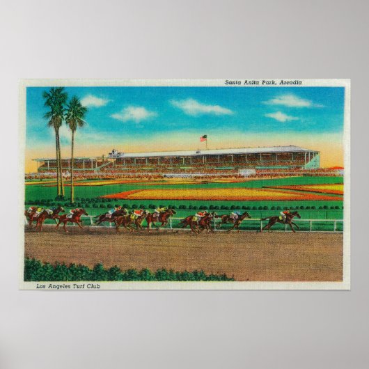 Santa Anita Park Horse Races Arcadia, CA Poster (Voorkant)