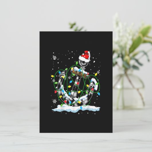 Santa Anker Koele Kerstverlichting Zeilen Kaart (Staand voorkant)