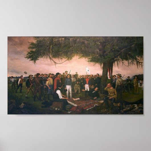 Santa Anna Surrender naar Sam Houston in San Jacin Poster (Voorkant)