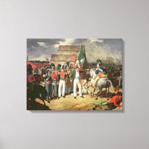 Santa Anna twittert de Spaanse troepen Canvas Afdruk
