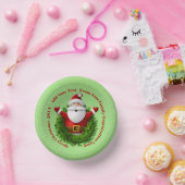 Santa Announing Jouw tekst Name Year Red Green Papieren Kommen (Feest)