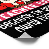 Santa Anti 6 7 Leraar Crew Nr 67 Meme Kerstmis Poster (Hoek)