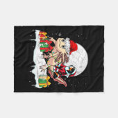 Santa Appenzeller Sennenhund Riding Axolotl Christ Fleece Deken (Voorkant (Horizontaal))