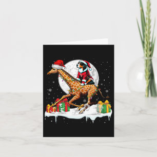 Santa Appenzeller Sennenhund Riding Giraffe Christ Kaart