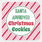 Santa Approved Christmas Cookies Stickers (Voorkant)