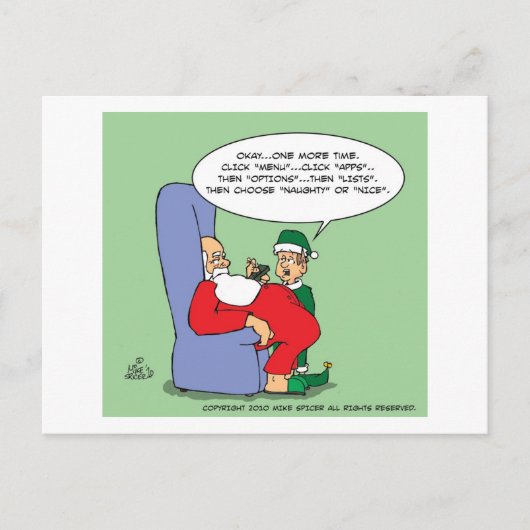 Santa Apps Feestdagenkaart (Voorkant)