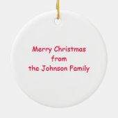 Santa Armadillo Kerstmis (witte achtergrond) Keramisch Ornament (Achterkant)