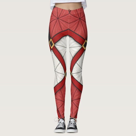 Santa Armor Leggings – Geometric Modern Christmas  (Voorkant)