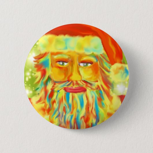 Santa Art Pin Ronde Button 5,7 Cm (Voorkant)