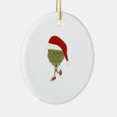 Santa Artichoke Runner Keramisch Ornament (Rechts)