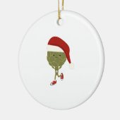 Santa Artichoke Runner Keramisch Ornament (Links)