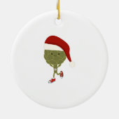 Santa Artichoke Runner Keramisch Ornament (Achterkant)