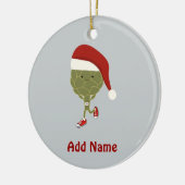 Santa Artichoke Runner Keramisch Ornament (Links)