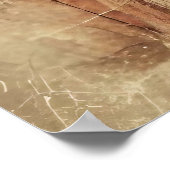 Santa Artwork. Sepia toned art Poster (Hoek)