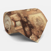 Santa Artwork. Sepia toned art Stropdas (Opgerold)