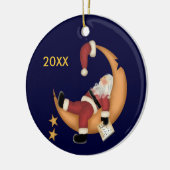Santa Asleep op de Maan Keepsake Ornament (Links)